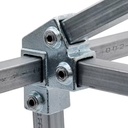 Tigerclamp Double Galvanised Connector Square Sleeve JointFit 40x40mm Tube (copy)