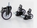 M10 Swivel Furniture Wheel Universal Rubber Mute Roller Brake Screw-In
