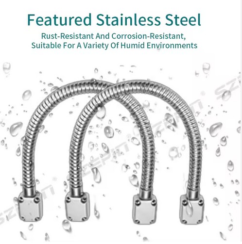 Stainless Steel Door Loop Cable Protector - 450mm Length, Inner Diameter 12.8mm