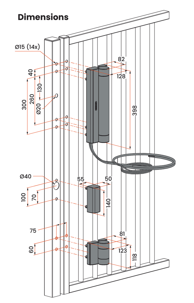 Locinox Magnus Motorised Pedestrian Gate Opener - Silver3