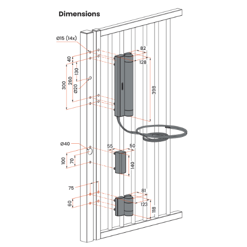 Locinox Magnus Motorised Pedestrian Gate Opener - Silver3