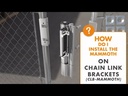 Chain link bracket for Mammoth gate closer