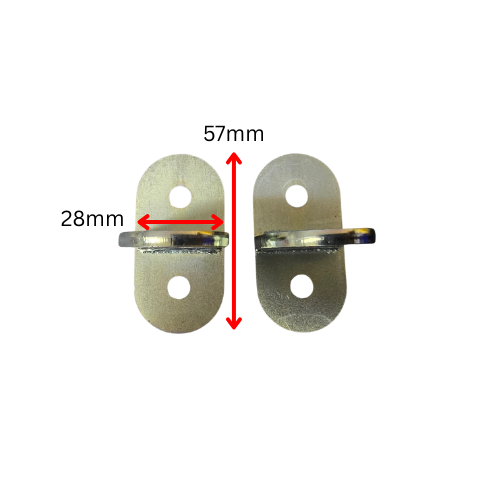 Screw on Lugs for Drop bolt 16mm/pair
