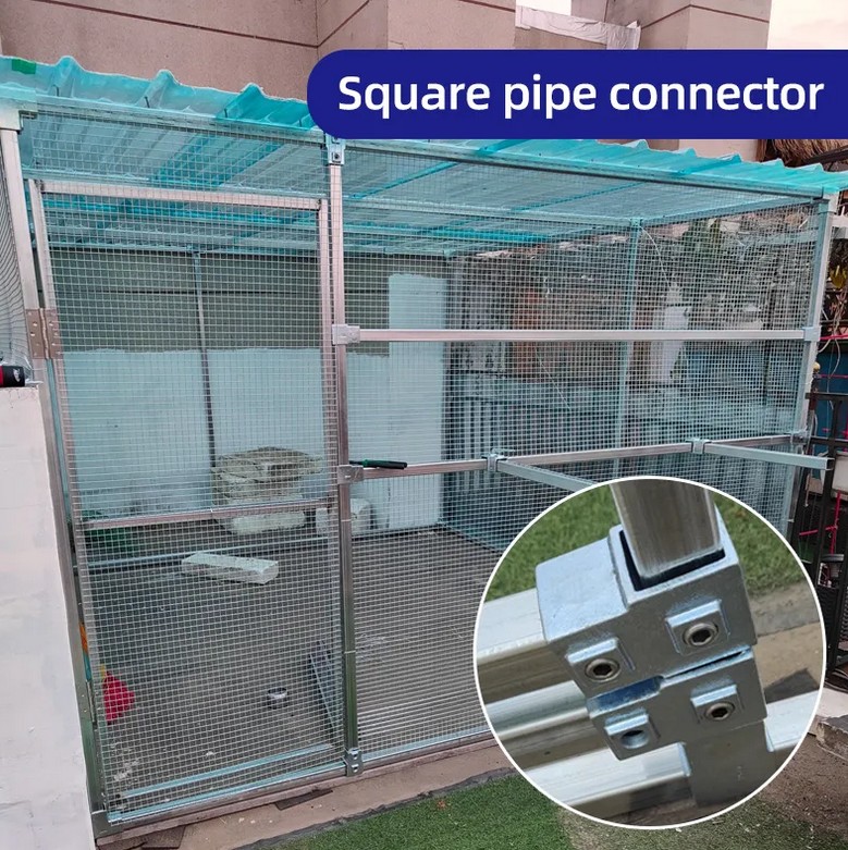 Tigerclamp Square Connector Short TEE  Fit 40x40mm Tube