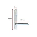 Lockwood Insert Mortice Lock Handle - Oval, 3582/3782, Turn Snib - Stainless Steel in Satin Chrome Silver