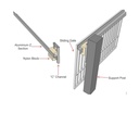 Galvanised steel U Groove Above Ground Floor Track for Sliding Gates 5.8 Meters (pick up only) (copy)