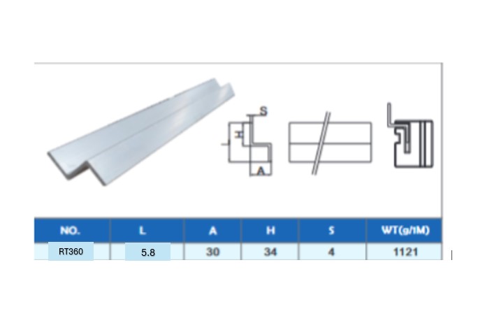 Galvanised steel U Groove Above Ground Floor Track for Sliding Gates 5.8 Meters (pick up only) (copy)