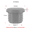 [CPPO205] Long Neck Plastic Round Cap 40NB or 48.3mm Grey.webp