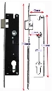 Swing Gate Mortise lock Euro Cylinder 30mm Backset in Chrome Face.webp