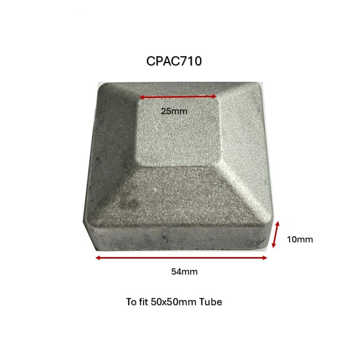 [CPAC710] Aluminium Cap Square for tube size 50x50mm.webp