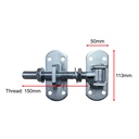 Adjustable Hinge Screw / Screw with long Neck 18mm Pin / each