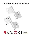 [HN180] 316 Marine Grade Stainless Steel Flag Hinges - 127x100x3mm, Silver - Pair ( 2 Hinges).webp