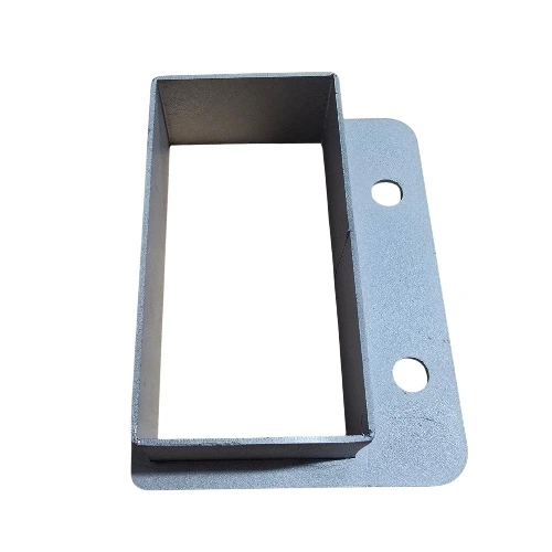Galvanised fence bracket front view 10mm mounting holes