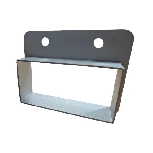 100x50mm fence bracket rectangular sleeve rear view