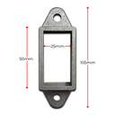 Aluminium Fencing rail Bracket for tube size 25x50mm for Brick