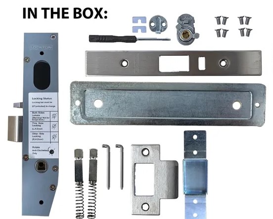 Lockton Stainless steel inflame Swing Gate Lock 30 MM BACKSET Lock with Plate