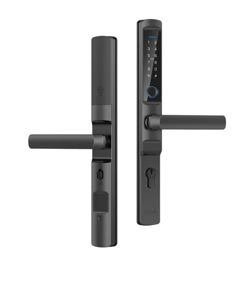 Lockton Euro Narrow Smart Lock for Hinged Doors - Matt Black 25mm Backset