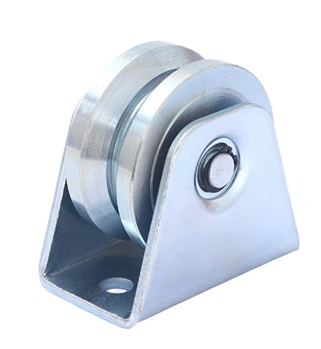 [WH470] Zinc Plated Sliding Gate Wheel - 58mm Y Groove External - Double Bearing
