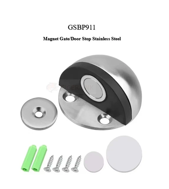 [GSBP911] Magnet Gate/Door Stop Stainless Steel Doors Holder, Half Moon Floor Door Stop
