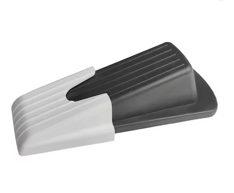 Silicone Safety Door Stoppers Block Wedge - Black/White