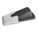 Silicone Safety Door Stoppers Block Wedge - Black/White