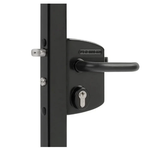 [FK705] Locinox Industrial Swing Gate Lock LAKQ U2 for Square tube Adjustable 40-60mm in Black