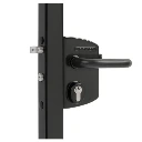 Locinox Industrial Swing Gate Lock LAKQ U2 for Square tube Adjustable 40-60mm in Black