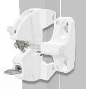 D&D LokkLatch General Purpose Gate Latch- White, Single Sided, Keyed Different LL3AW