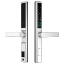 TigerTech Waterproof Single-Sided Fingerprint Smart Outdoor Electric Lock with Mortice Lock for 50x50mm Frame, IP66 – Silver