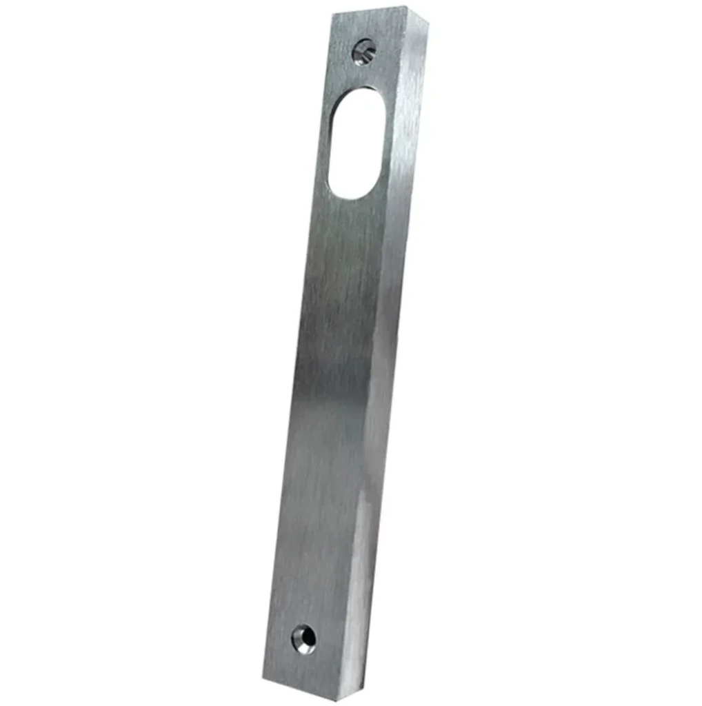 Lever Handle for Narrow Mortice Lock - Oval Cylinder Hole only, Internal Plate,  Solid Brass Satin Chrome Silver