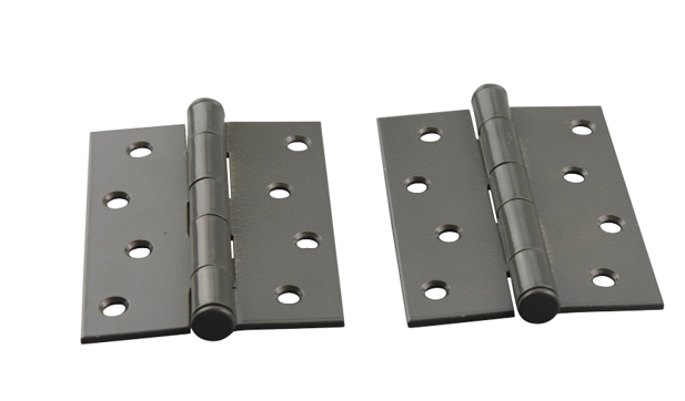 [HN124] Zinc Plated Steel Butt Hinges - 100x75x2.5mm, Woodland Grey- Pair