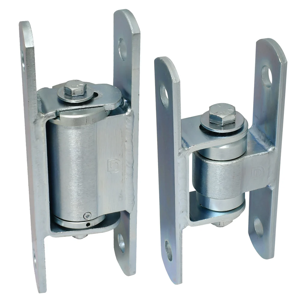 D&D Shut It Steel Self Closing BadAss Bolt-on Centre Mount Hinge Set - Zinc Finish, Up To 140kg - Set