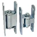 D&D Shut It Steel Self Closing BadAss Bolt-on Centre Mount Hinge Set - Zinc Finish, Up To 140kg - Set