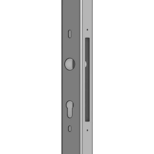 Aluminium Lock Box for 50mm Euro Lock 30mm Backset - 2100mm Long