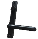 Lever Handle for Narrow Mortice Lock with Turn Snib - Solid Brass Internal Plate Black