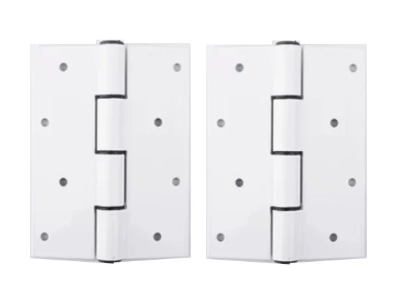 Aluminium Butt Hinges 100 x 75 x 2.5mm – Satin White | Pair | 35kg Load Capacity