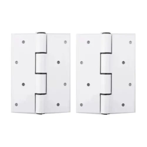 [Hn138] Aluminium Butt Hinges 100 x 75 x 2.5mm – Satin White | Pair | 35kg Load Capacity