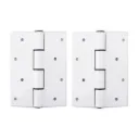 Aluminium Butt Hinges 100 x 75 x 2.5mm – Satin White | Pair | 35kg Load Capacity