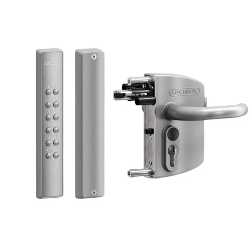 [EL003] Locinox VOLTA Surface-Mounted Battery Keypad Gate Lock – Single-Sided, Silver