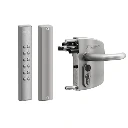 Locinox VOLTA Surface-Mounted Battery Keypad Gate Lock – Single-Sided, Silver