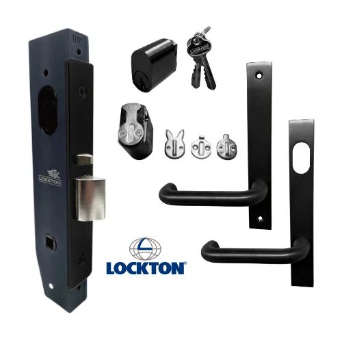 Lockton Classroom Lock Kit in Black - 50x50 Frame, 23mm Backset