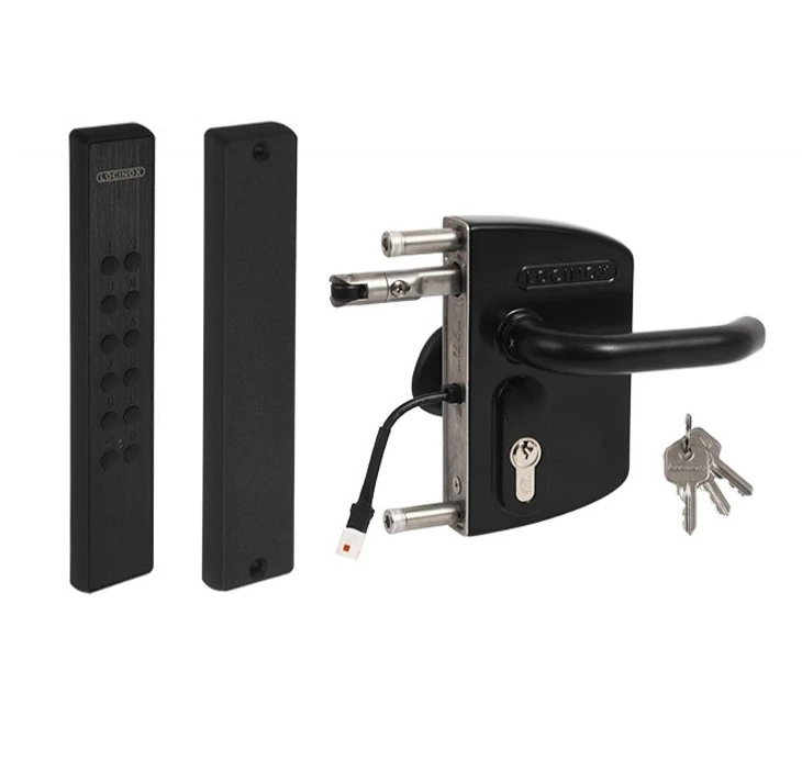 [EL004] Locinox VOLTA Surface-Mounted Battery Keypad Gate Lock – Single-Sided, Black