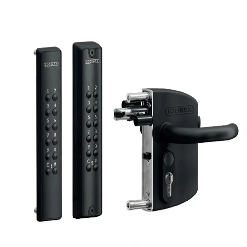 [EL006] Locinox VOLTA Surface-Mounted Battery Keypad Gate Lock – Double-Sided, Black