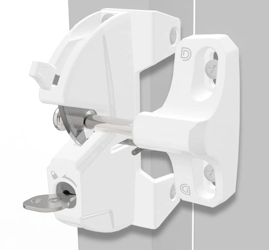 [FK426] D&D LokkLatch General Purpose Gate Latch- White Double Sided (LL3ABW)
