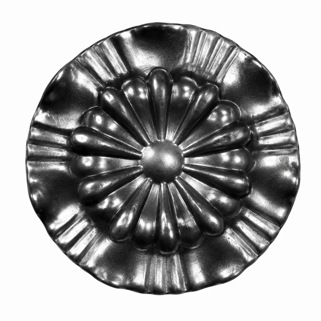 [MT614] Steel Flower1 Decorative for Fence & Gate – 60mm Dia x 10mm