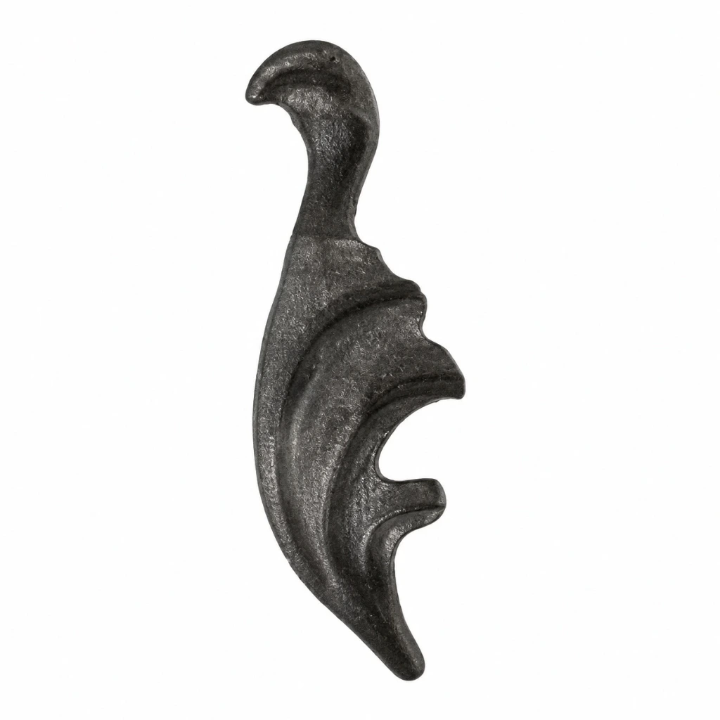 [MT617] Steel Leave2 Decorative for Fence & Gate – 110mm(H) x 40mm (W) (RH)