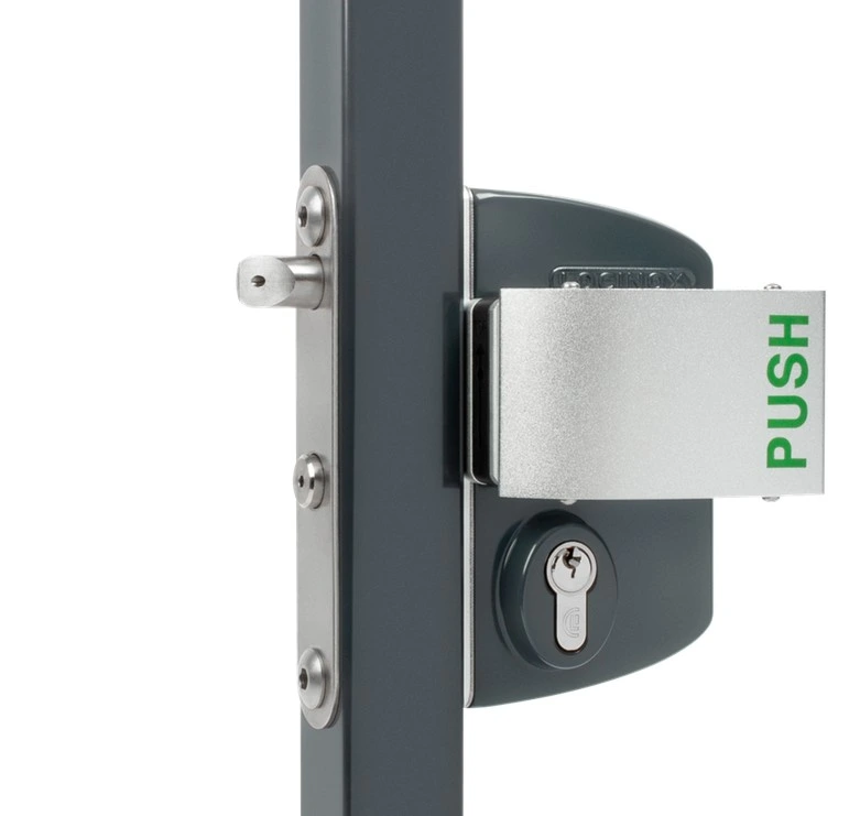 Locinox Industrial Anti Panic Swing Gate Lock U2 for Square tube 40-60mm profile-with Push set - Black