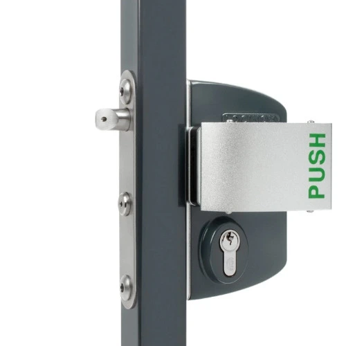 [FK721] Locinox Industrial Anti Panic Swing Gate Lock U2 for Square tube 40-60mm profile-with Push set - Black