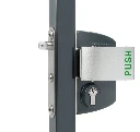 Locinox Industrial Anti Panic Swing Gate Lock U2 for Square tube 40-60mm profile-with Push set - Black