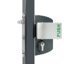 Locinox Industrial Anti Panic Swing Gate Lock U2 for Square tube 40-60mm profile-with Push set - Black